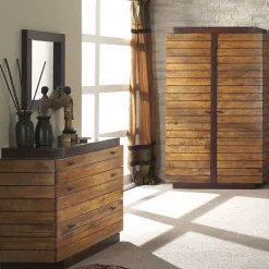 Commode bois massif bicolore 3T | Manguier Herods