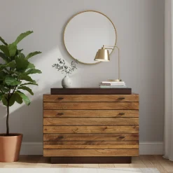 Commode bois massif bicolore 3T | Manguier Herods