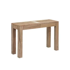 Console bois nature plateau cannage | Acacia Tatoo II