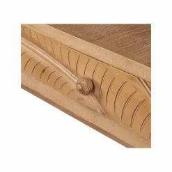 Console sculptée 2 tiroirs en bois massif manguier - Floria