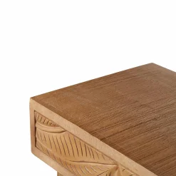 Console sculptée 2 tiroirs en bois massif manguier - Floria