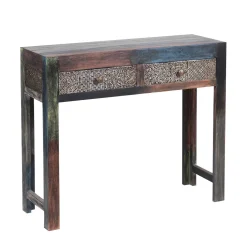 Console sculptée multicolore | Manguier Pushkar