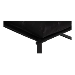 Damo black pouf | Leather