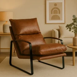 Damo Fauteuil Brun | Leather