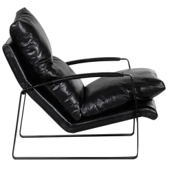 Damo Fauteuil Noir | Leather