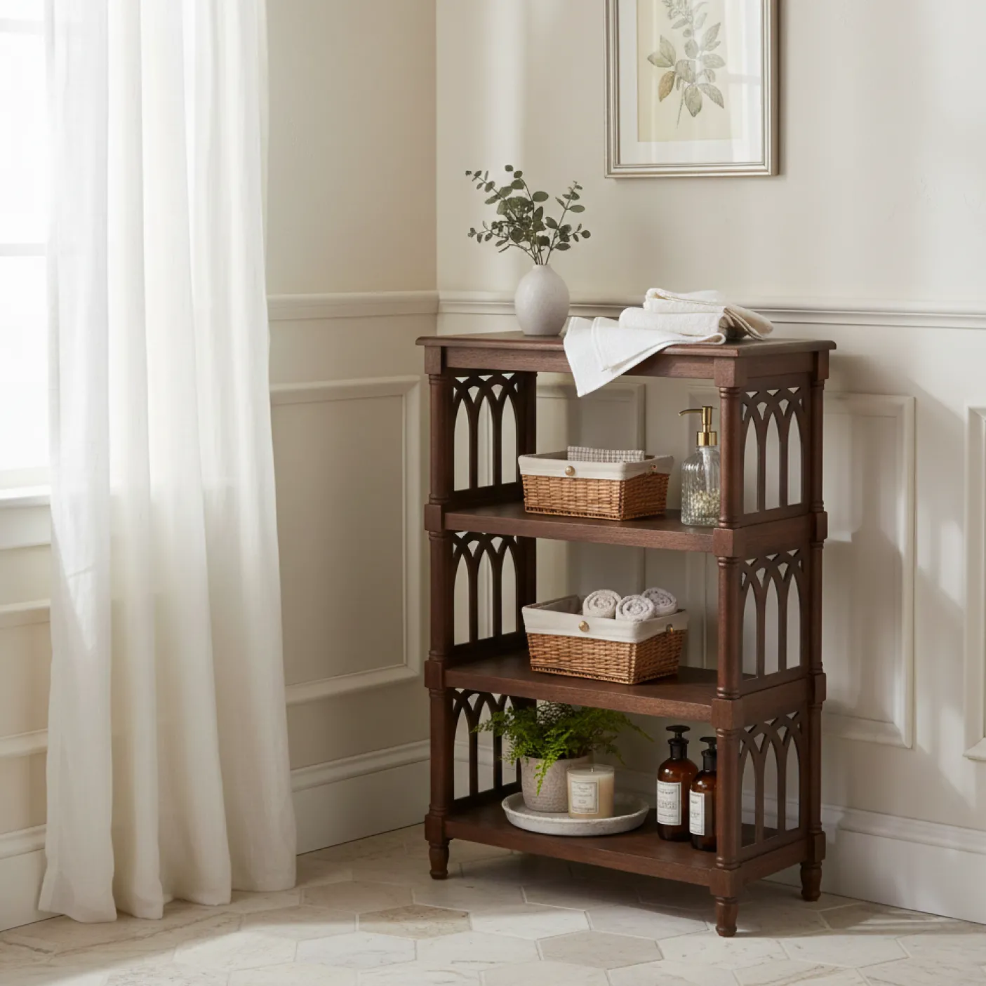 Etagere 4 niveaux | Acacia Elegance