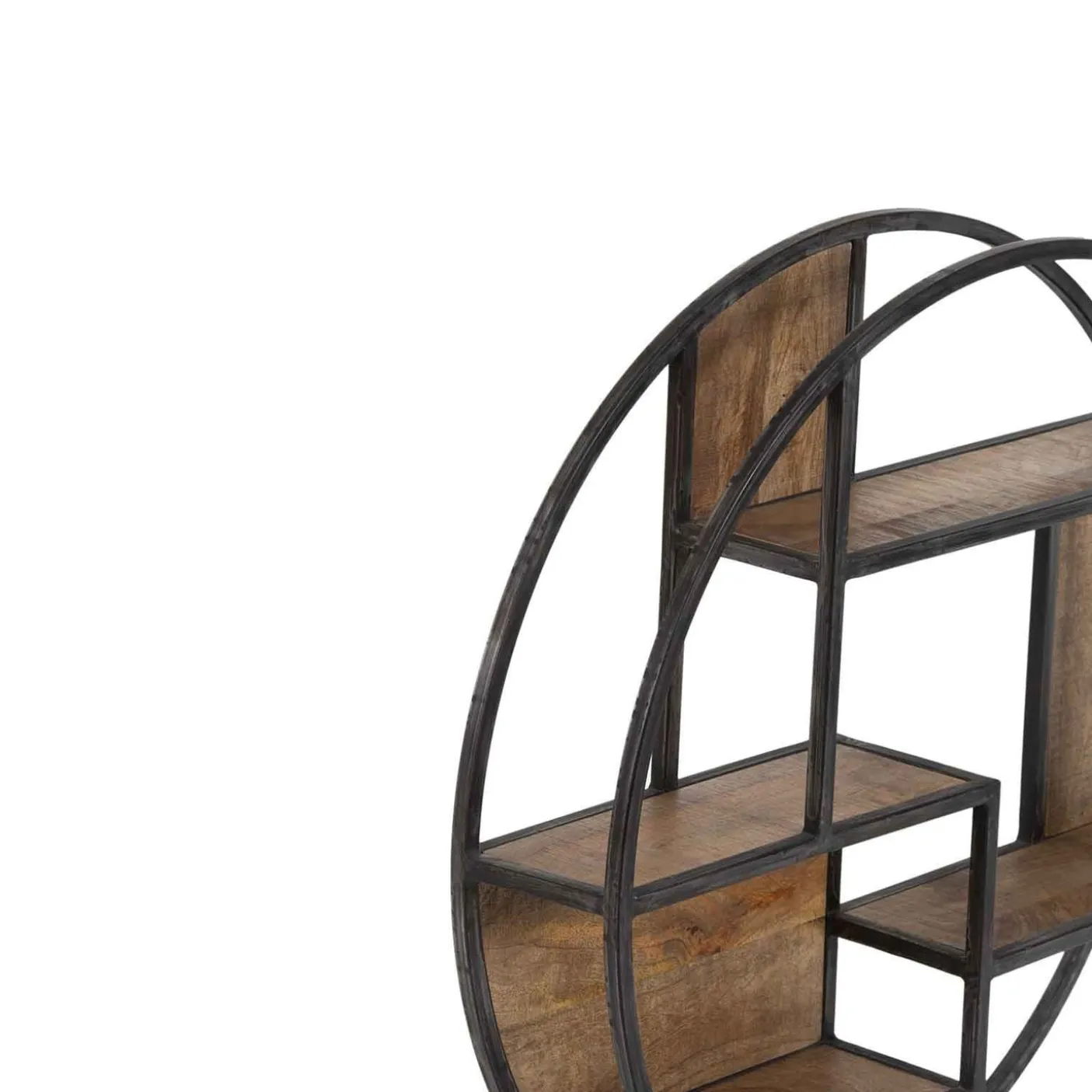 Etagère ronde en bois et métal | Mango Stockholm