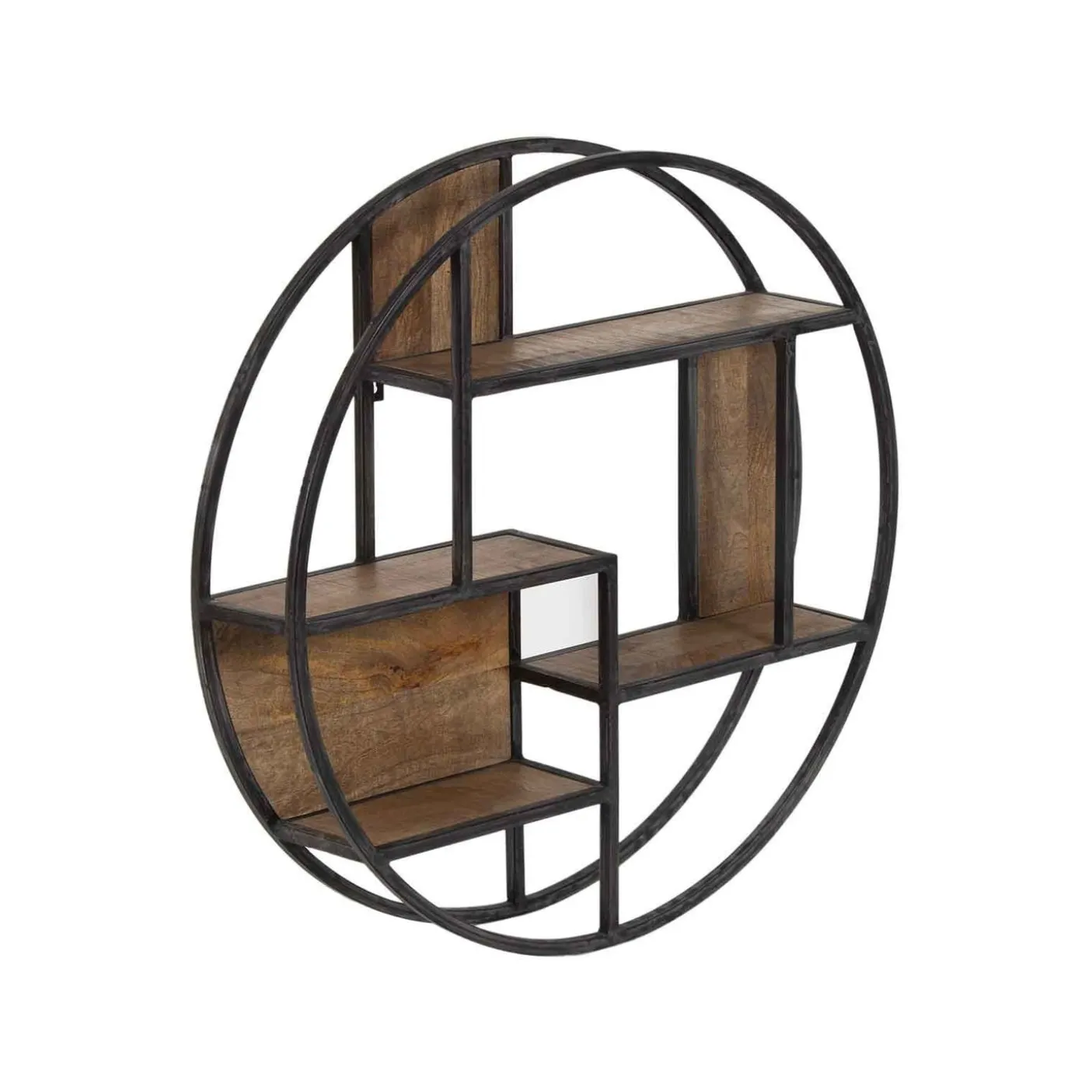 Etagère ronde en bois et métal | Mango Stockholm