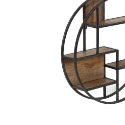Etagère ronde en bois et métal | Mango Stockholm