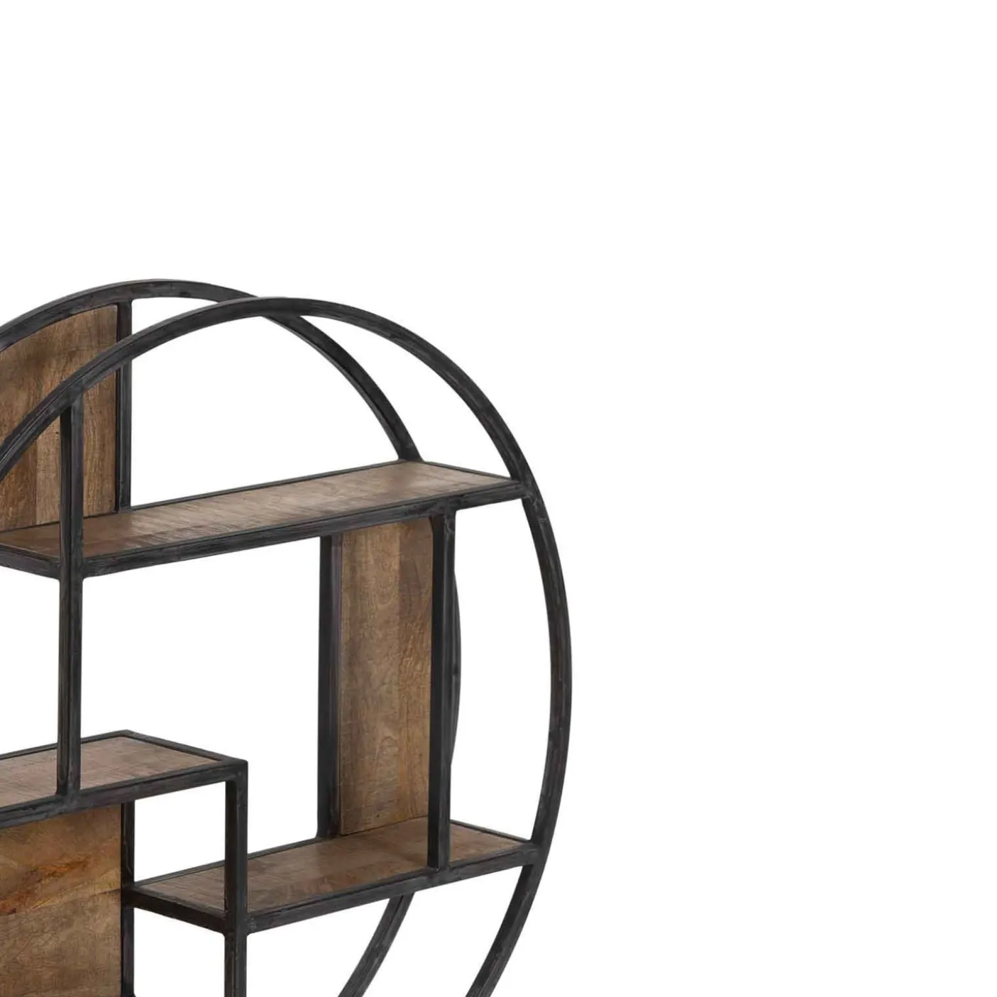 Etagère ronde en bois et métal | Mango Stockholm