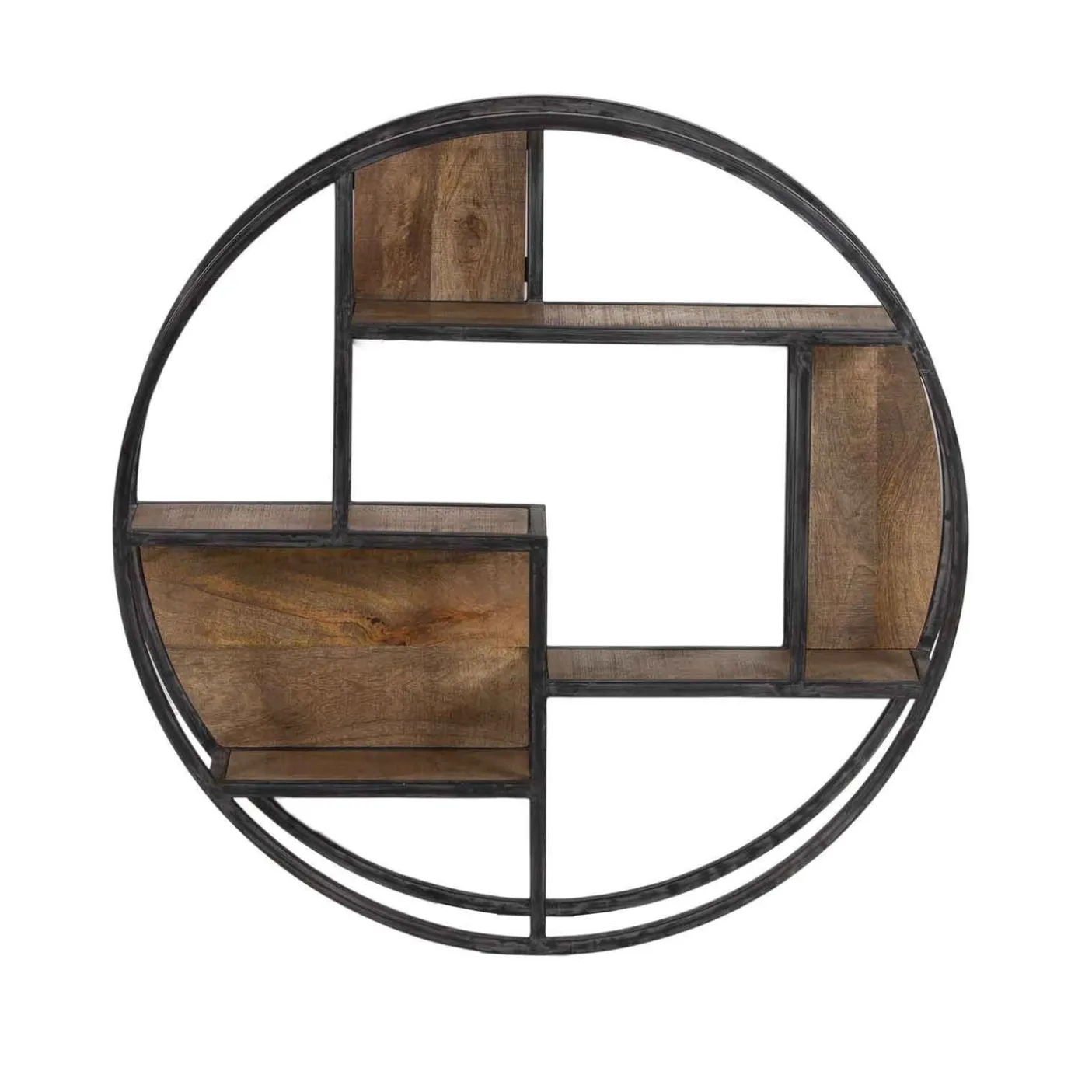 Etagère ronde en bois et métal | Mango Stockholm