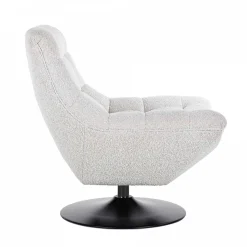 Fauteuil Richelle blanc Bouclé fire retardant (Copenhagen 900 Bouclé blanc)