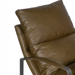 Fauteuil cuir olive vert – Damo