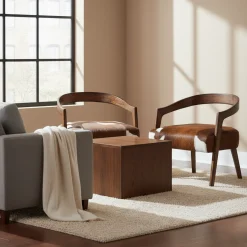 Fauteuil de cuir de vache Matador | Cuir