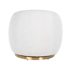 Fauteuil Jago blanc Bouclé / brossé or (Copenhagen 900 Bouclé blanc)