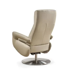 Fauteuil relax électrique cuir Grecia Gris foncé