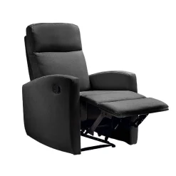 Fauteuil relax manuel tissu Tucson gris anthracite