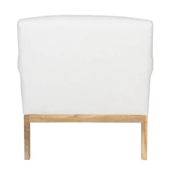 Fauteuil tissu bouclette blanc | Teddy