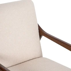 Fauteuil tissu bouclette gris | Jade