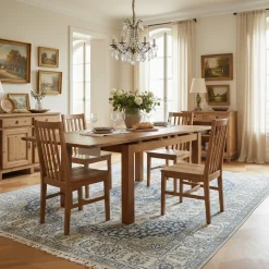 Grande table à manger carréé allonge 130 | Acacia Gordon