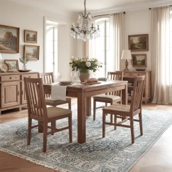 Grande table à manger carréé allonge 130 bois massif en Acacia – Gordon