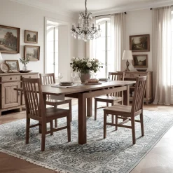 Grande table à manger carréé allonge 130 bois massif en Acacia – Gordon
