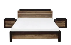 Lit 160 bois massif bicolore | Manguier Herods