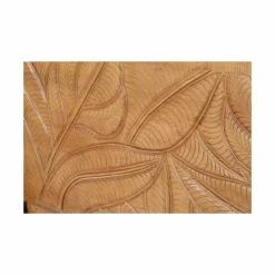 Lit sculpté 160 cm en bois massif manguier - Floria