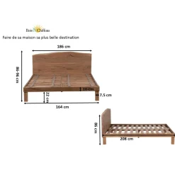 Lit 180x200 bois massif en acacia – Bunting
