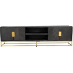 Meuble TV 220 Blackbone gold 4-portes
