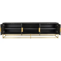 Meuble TV 220 Blackbone gold 4-portes