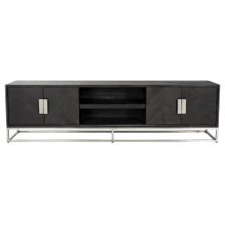 Meuble TV 220 Blackbone silver 4-portes
