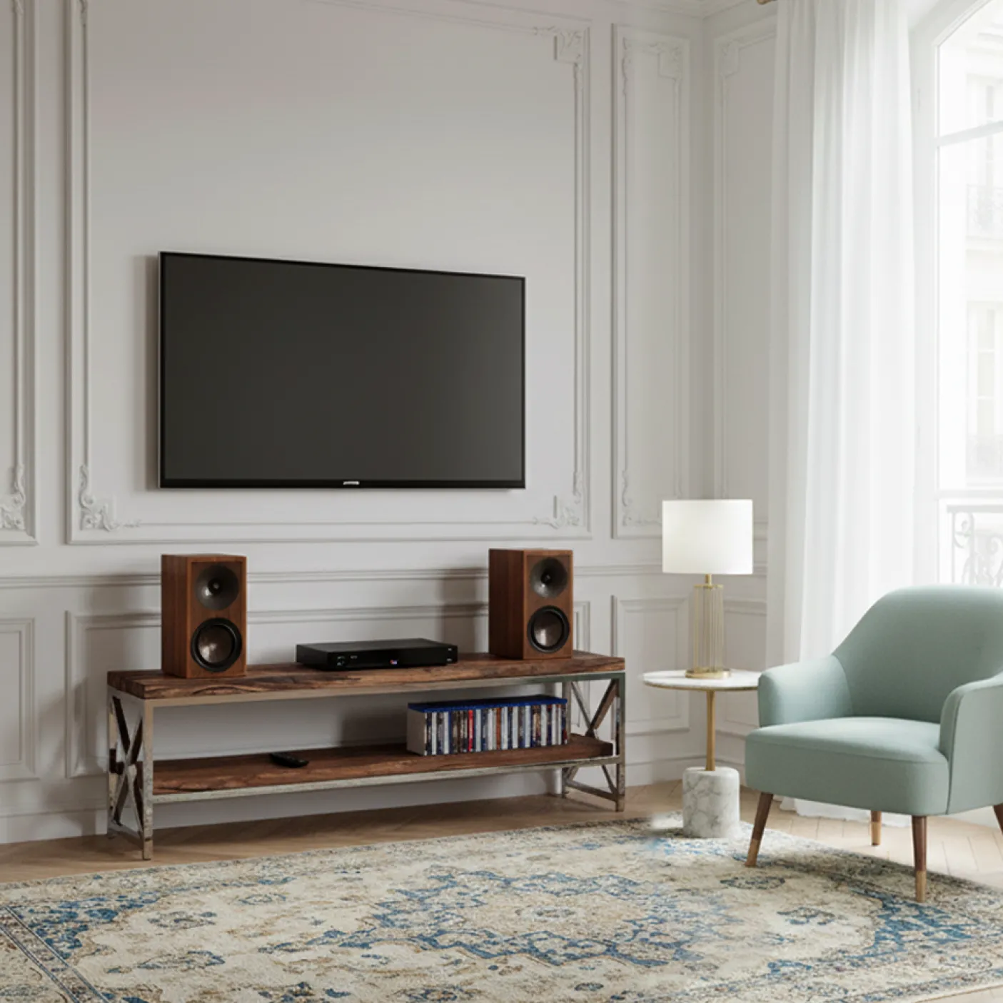 Meuble TV 2 etageres 180 cm | Chelsea