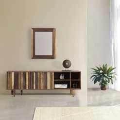 Meuble TV 2 portes 4 niches | Manguier Ramon