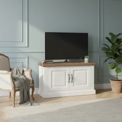 Meuble TV 2 portes "Chêne et Pin Romance"