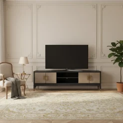 Meuble TV Bloomingville avec 4-portes shagreen