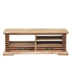 Meuble TV bois bicolore 2T 3N | Acacia Luxor