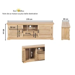 Meuble TV bois massif en manguier – Paran