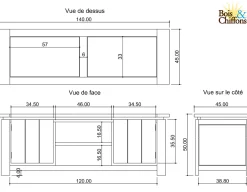 Meuble TV en Bois Massif | Acacia Moon