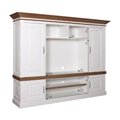 Meuble TV 2x2 portes "Chêne et Pin Romance"