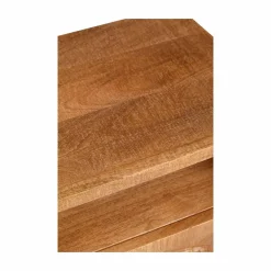 Petit meuble TV 2 tiroirs 104cm en bois massif manguier - Sculture