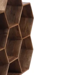 Petite étagère hexagonale | Bois de manguier