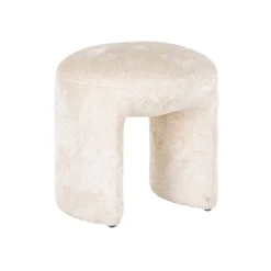 Pouf Fargo blanc chenille (Bergen 900 blanc chenille)