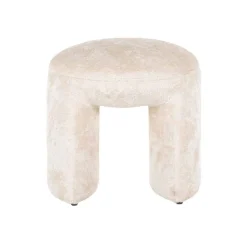 Pouf Fargo blanc chenille (Bergen 900 blanc chenille)