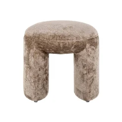 Pouf Fargo taupe chenille (Bergen 104 taupe chenille)