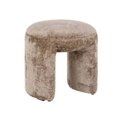 Pouf Fargo taupe chenille (Bergen 104 taupe chenille)