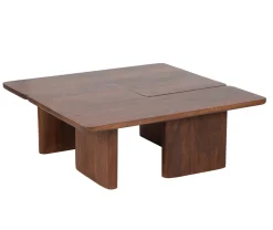 Set de 2 Table basse 110x70 cm brun | Ariel II
