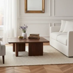 Set de 2 Table basse 110x70 cm brun | Ariel II