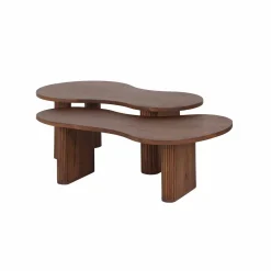 Set de 2 tables basses ovales | Acacia Arad