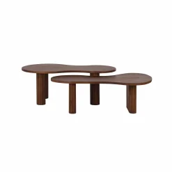 Set de 2 tables basses ovales | Acacia Arad